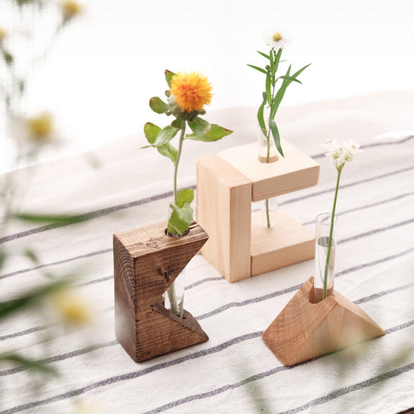 【 My DIY HOME 】あまった木材と試験管で、自分好みの一輪挿しをDIY！