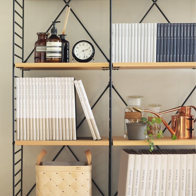 Re:CENO R.U.S ユニットシェルフ ブラック×ミッドブラウン R.U.S おすすめセット #1通常- ｜家具・インテリア通販 Re:CENO