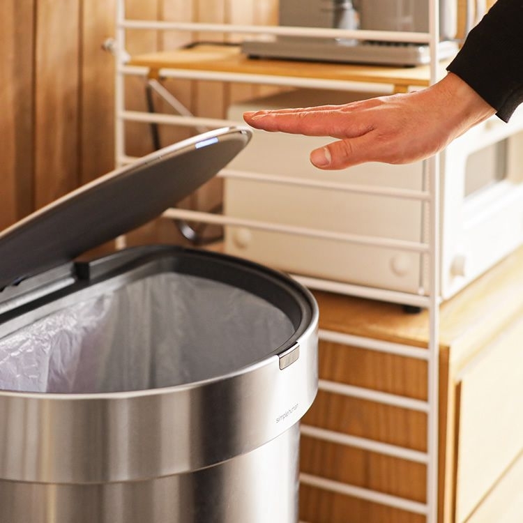 センサーダストボックス Simplehuman セミラウンド 45lタイプ Simplehuman グレー ワイド動画 家具 インテリア通販 Re Ceno リセノ 本店