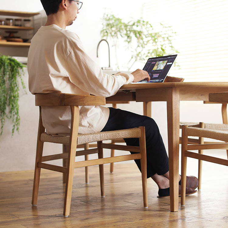 ダイニングチェア PAPERCORD／NA Round arm - 家具・インテリア