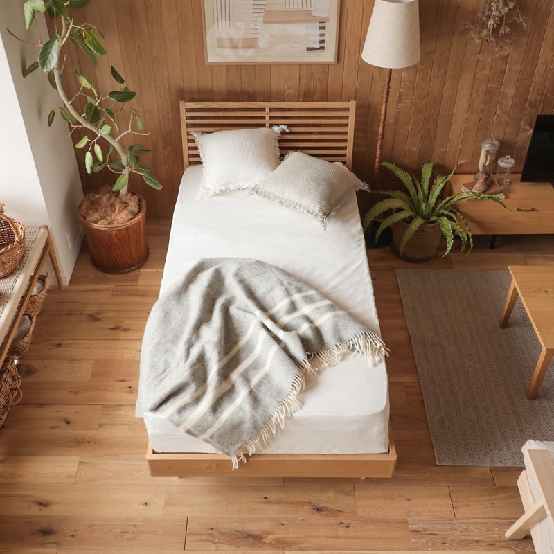 シルケボー　のんのん ウールブランケット Silkeborg ダナーヤ グースアイズ ホワイト