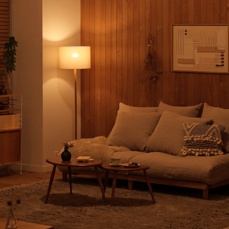 フロアライト Oak＆LinenMix／NA - 家具・インテリア通販 Re:CENO(リセノ)