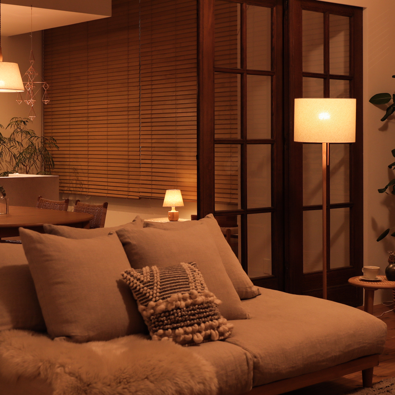 フロアライト Oak＆LinenMix／NA - 家具・インテリア通販 Re:CENO(リセノ)