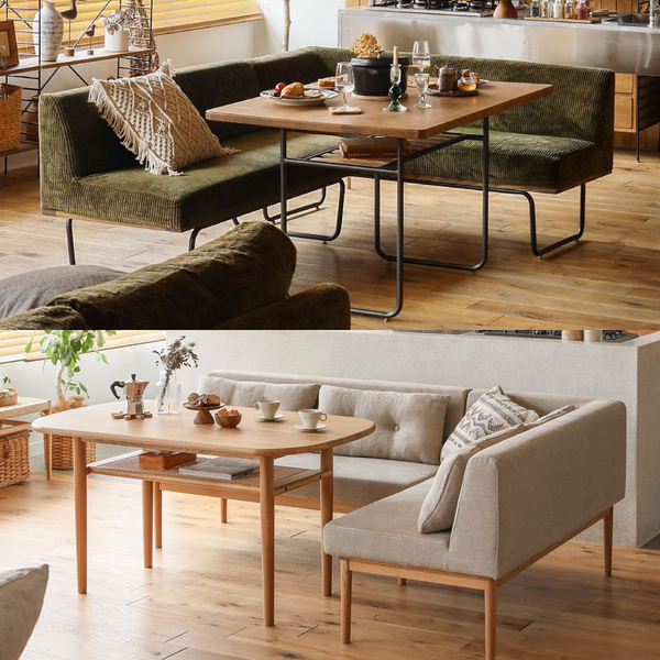 ソファーダイニングはWIRYとculumどちらがいい？　2シリーズの違いをご紹介します。