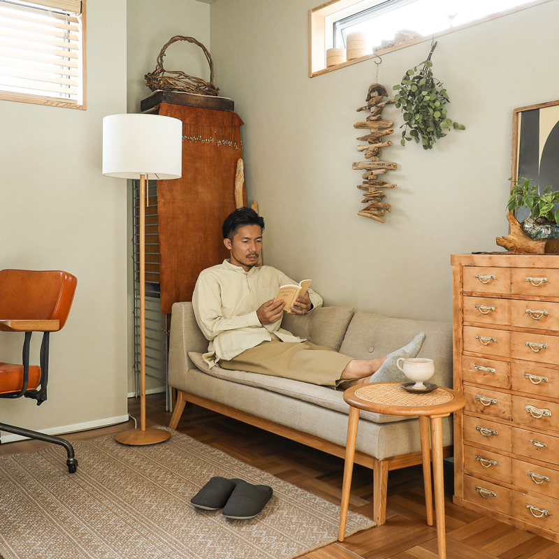 フロアライト Oak＆LinenMix／NA - 家具・インテリア通販 Re:CENO(リセノ)