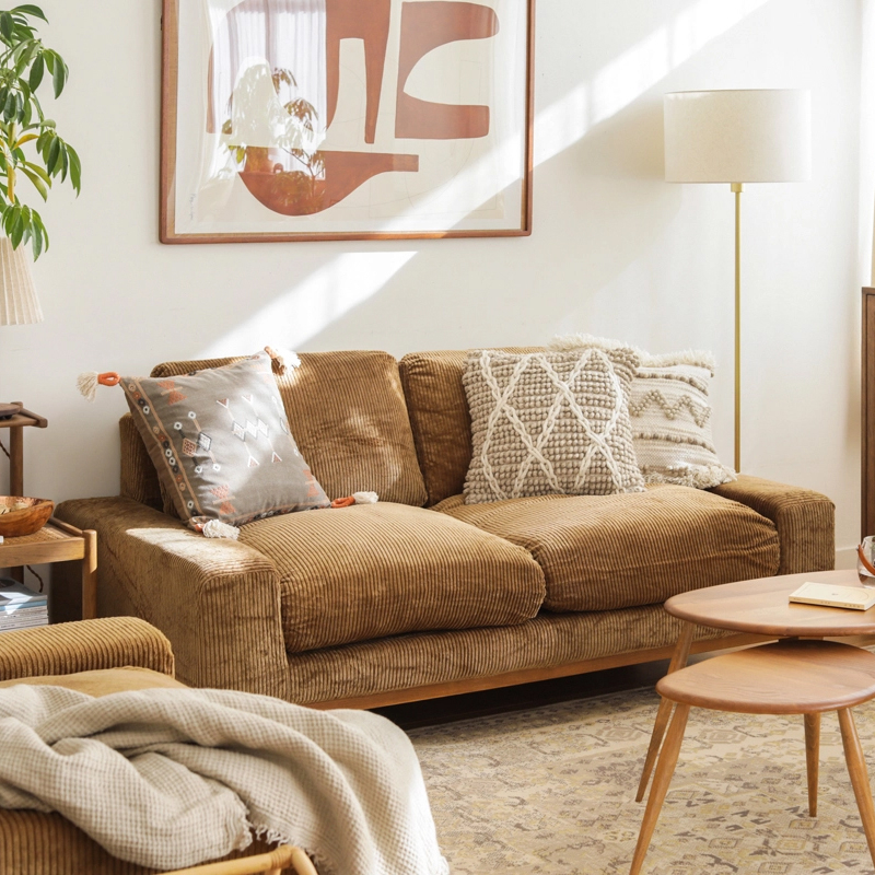 Re:CENO product クリンプ生地ソファ　グレージュ （12cm脚） Yahoo!ショッピング】3人掛けソファ｜Re:CENO（リセノ）