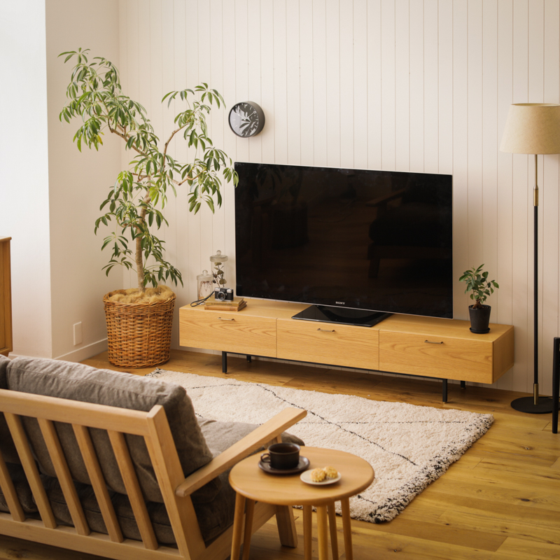 世界的に Re:CENO リセノインテリアテレビボードダークブラウン テレビ台