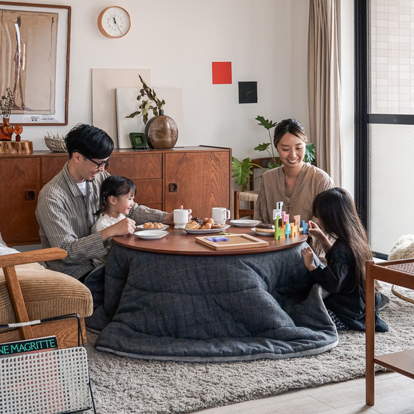 【お家で使ってみた。】リセノスタッフ3名が、新商品のこたつ「テーブル・布団・ラグマット」をレビューします。