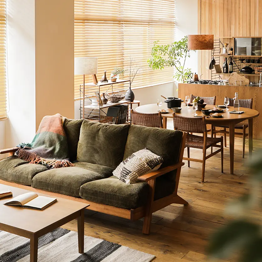 オカムラ8385N テーブル付き丸型ソファー一人掛け