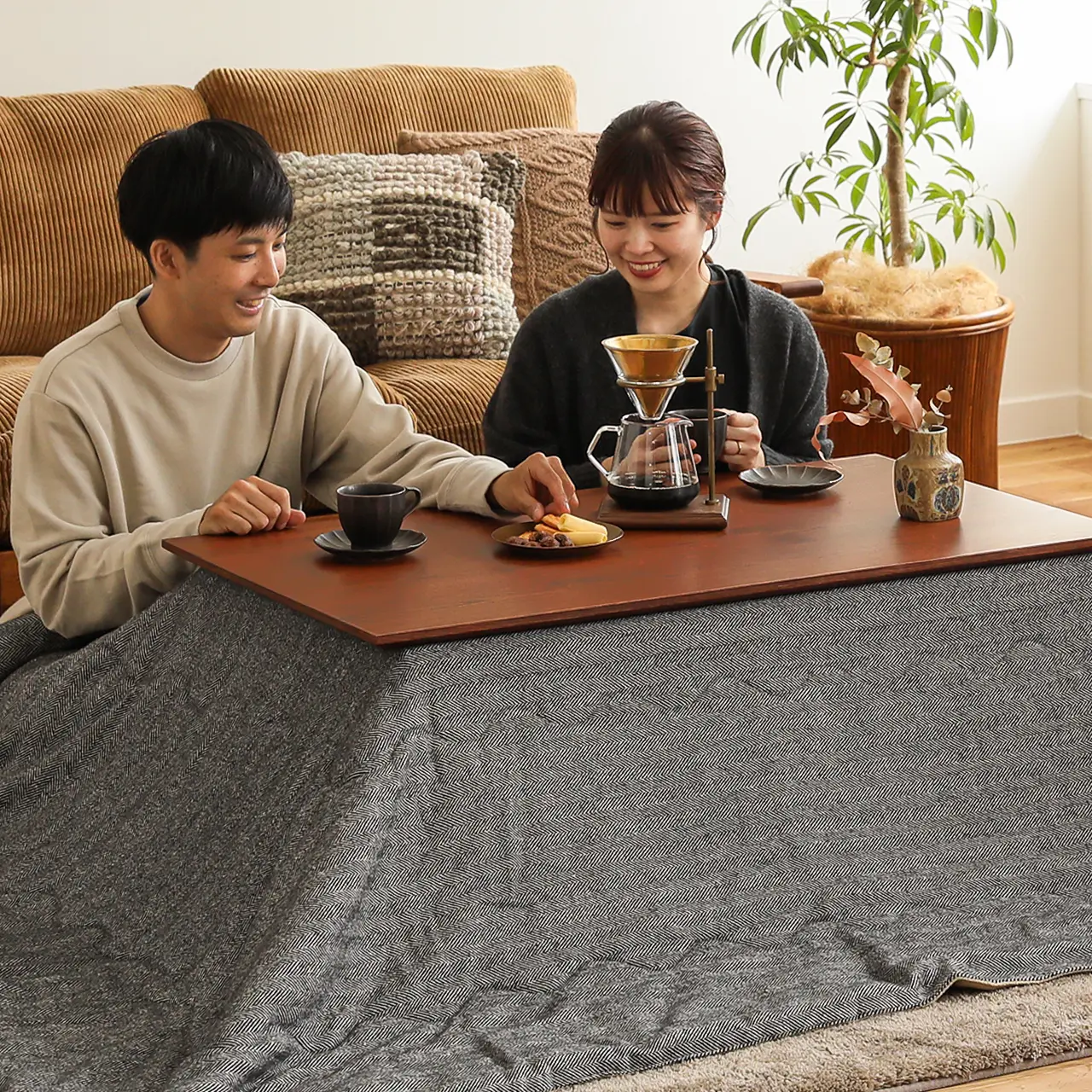 美品Re:CENOリセノ 折り畳みこたつ LUKE コンパクト 1~2人用