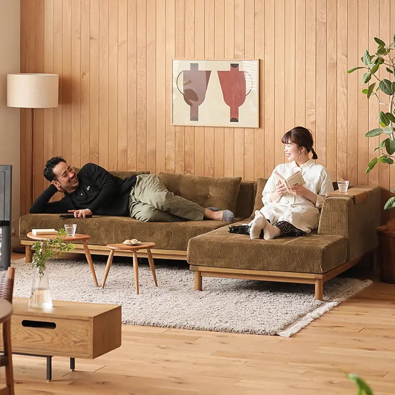 RE：CENO）2人掛けソファー + 1人かけソファー(ほぼ新品) カウチソファ