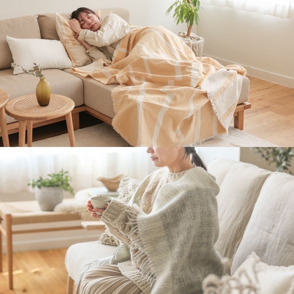 ブランケットの使い方を解説！ おしゃれなインテリア活用術と季節ごとの取り入れ方とは？