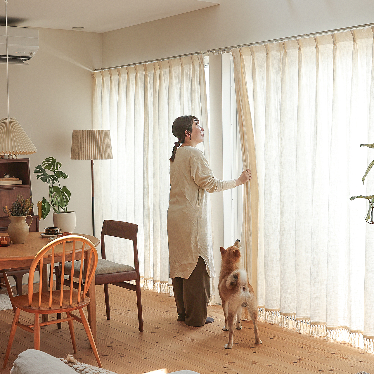 ドレープ-ダブルガーゼカーテン Soa ｜家具・インテリア通販 Re:CENO