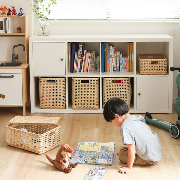 【わたしの愛用品】見心地と利便性を兼ね備えた 「収納かご」で4人家族の収納を整えました。