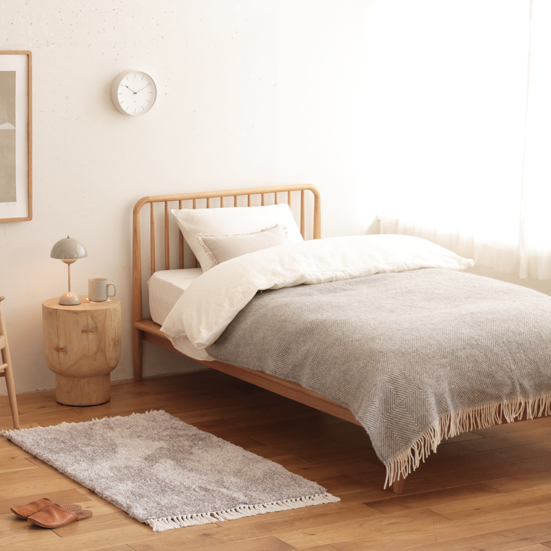 シルケボー　のんのん ウールブランケット Silkeborg ダナーヤ グースアイズ ホワイト