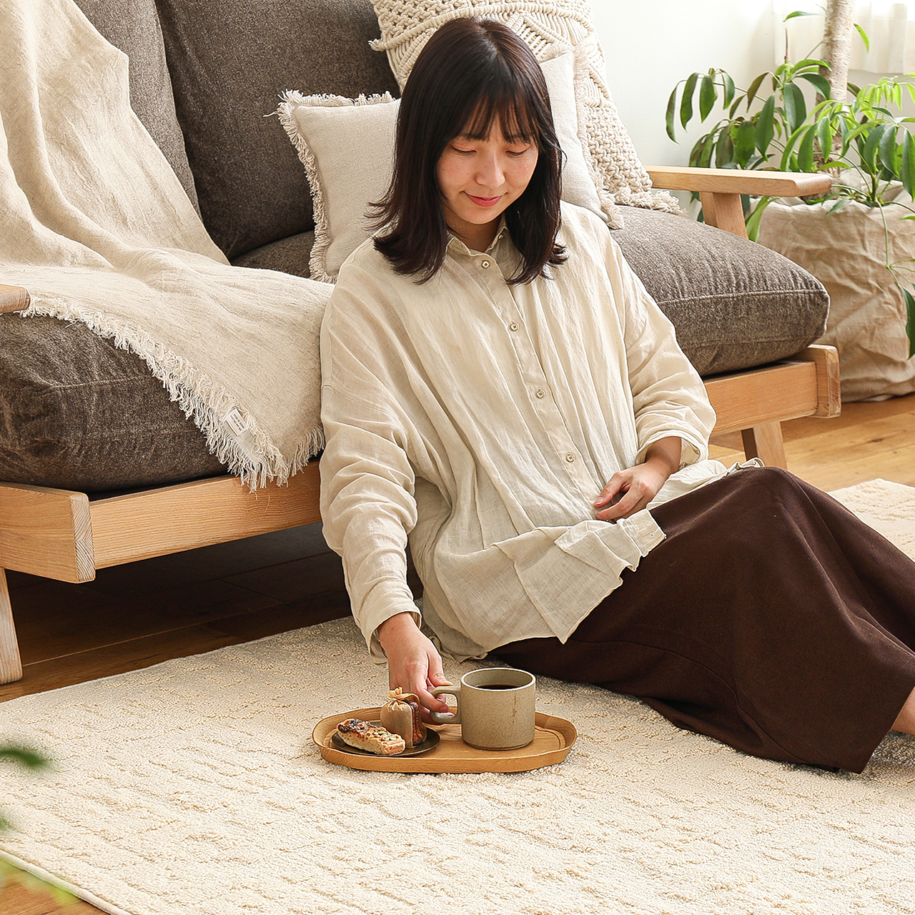 洗える オーガニックコットンラグマット Harmo ｜家具・インテリア通販