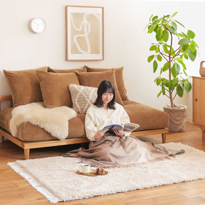 新品未使用】Re:CENO ラグマット LUCE ベージュ 90x140cm ラグマット