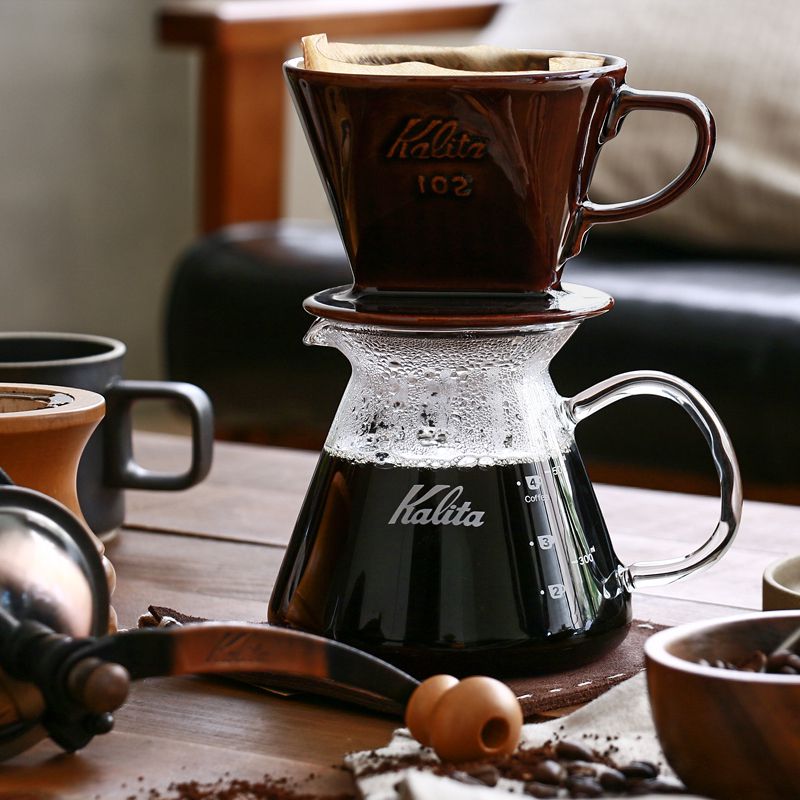 Kalita 陶器製コーヒードリッパー ロトブラウン 1～2人用 ブラウン