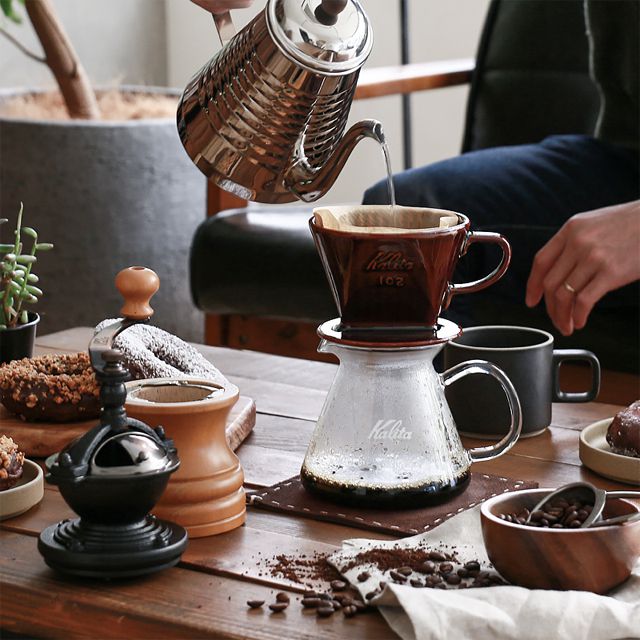 Kalita 陶器製コーヒードリッパー ロトブラウン 1～2人用 ブラウン