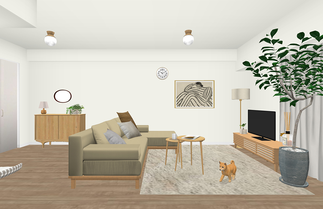 大阪府 O様邸 3Dインテリアコーディネート｜家具・インテリア通販 Re