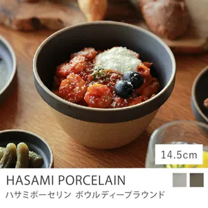 HASAMI PORCELAIN ボウルディープラウンド クリア／ブラック／14.5cmタイプ