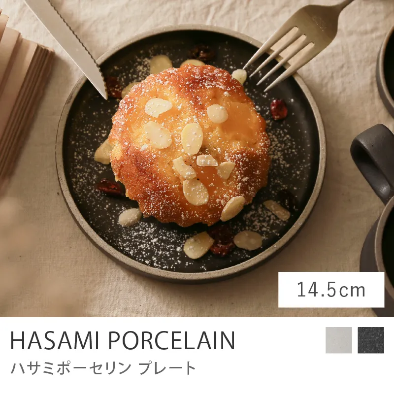 HASAMI PORCELAIN プレート クリア／ブラック／14.5cmタイプ